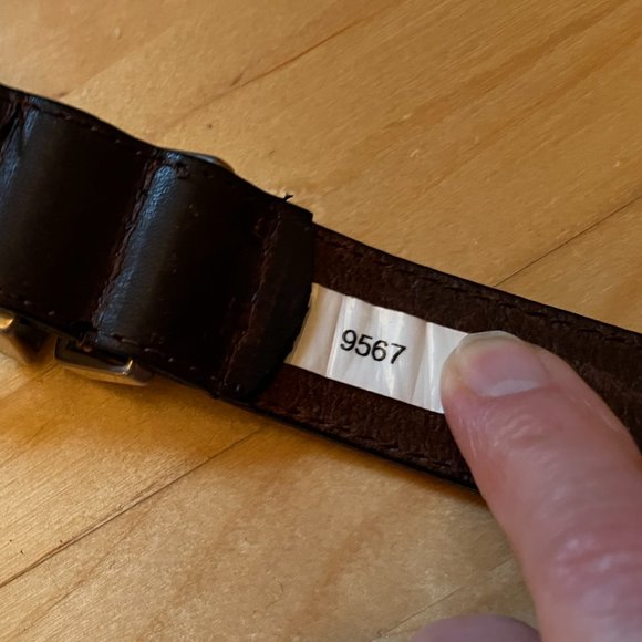 Oil Tanned Cowhide Leather Belt Dark Brown (40) - Picture 4 of 4